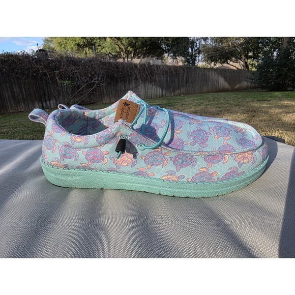 Simply Southern Slip On Shoes womans pink turtle Size 9 - Picture 4 of 13